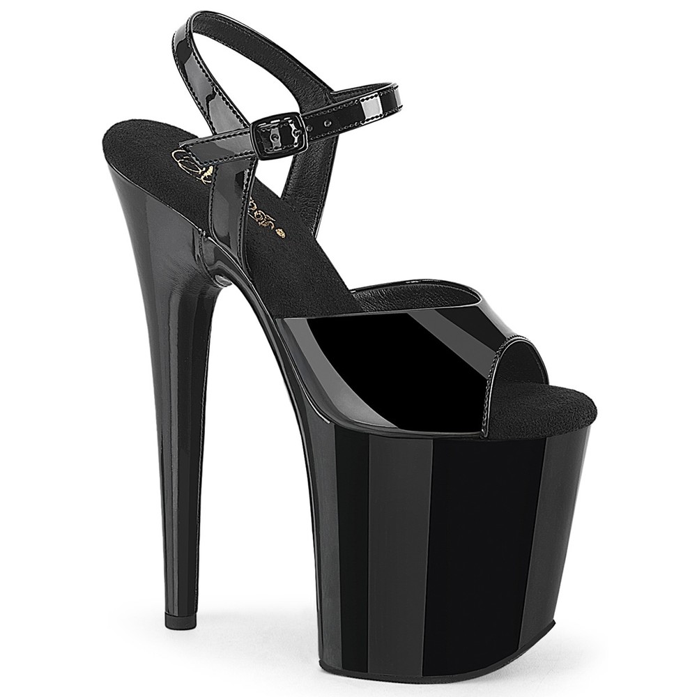 Pleaser - FLAMINGO809WR Sandaal met enkelband, Paaldans schoenen - Zwart